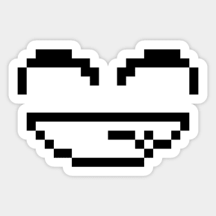 Pixel Grin Sticker